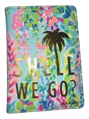 Lilly Pulitzer  'Shell We Go?' Passport Cover with Gold Palm